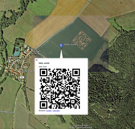 QRCode Hello World Google Earth